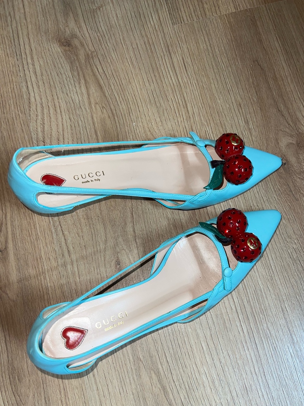 Gucci · By Alessandro Michele · 2019 · Unia Cherry Patent Leather Pumps Size 8.5 - Picture 8 of 8